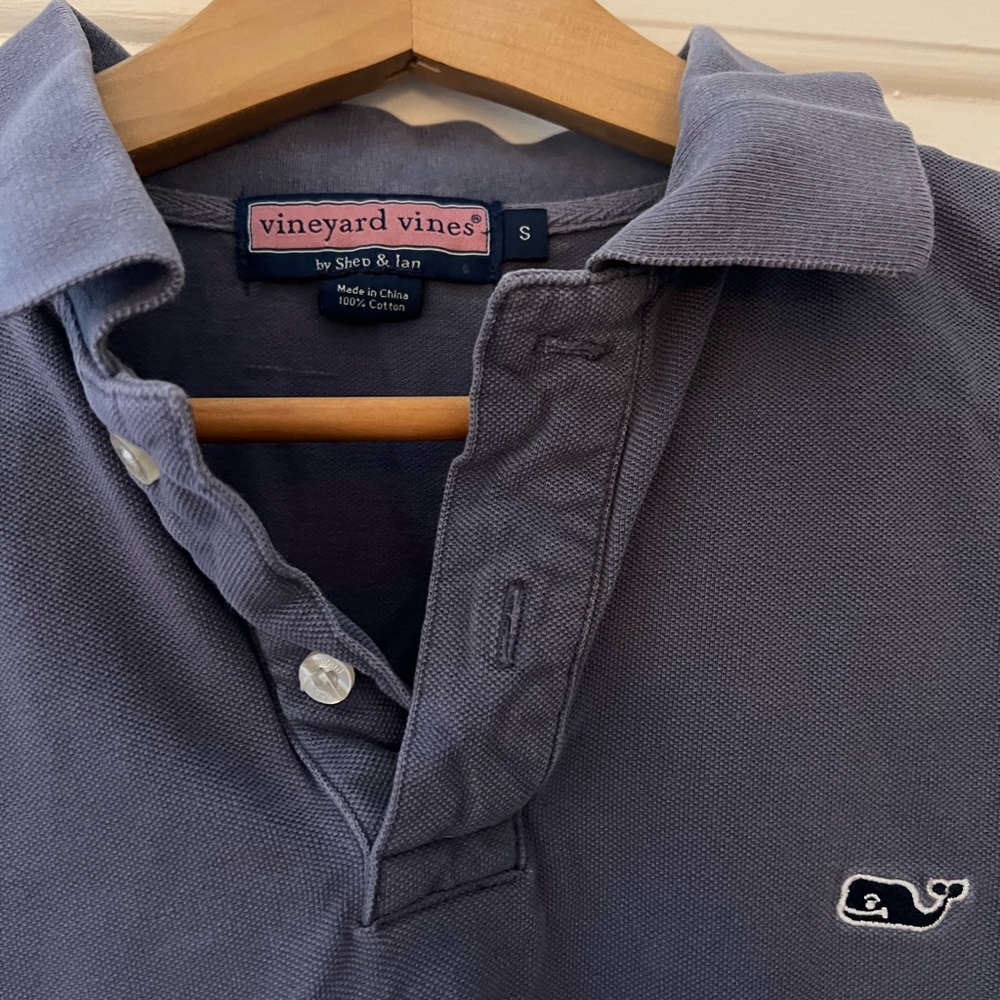 Men’s Vineyard Vines cotton dark blue polo shirt